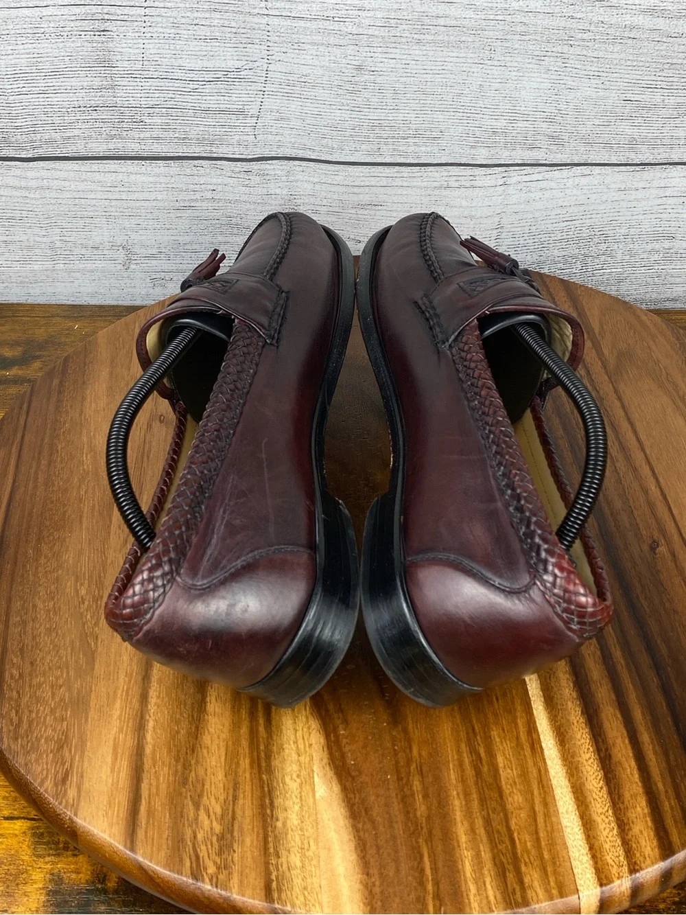 Allen Edmonds Maxfield Tassel Loafers Deep Burgundy Leather Men’s Shoe Size 10.5